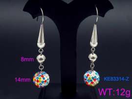 Stainless Steel Stone&Crystal Earring