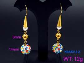 Stainless Steel Stone&Crystal Earring