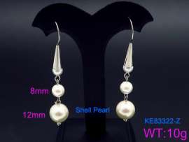 SS Shell Pearl Earrings