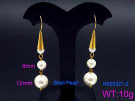 SS Shell Pearl Earrings