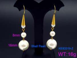 SS Shell Pearl Earrings