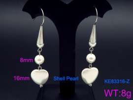 SS Shell Pearl Earrings