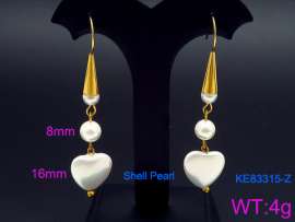 SS Shell Pearl Earrings