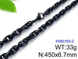Stainless Steel Black-plating Necklace
