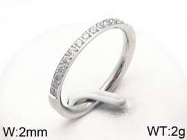 Stainless Steel Stone&Crystal Ring