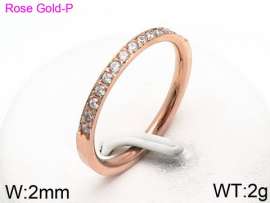 Stainless Steel Stone&Crystal Ring
