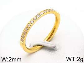 Stainless Steel Stone&Crystal Ring