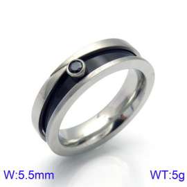 Stainless Steel Stone&Crystal Ring