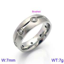 Stainless Steel Stone&Crystal Ring