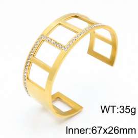 Stainless Steel Stone Bangle