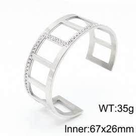 Stainless Steel Stone Bangle