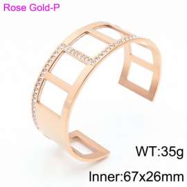 Stainless Steel Stone Bangle