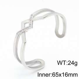 Stainless Steel Stone Bangle