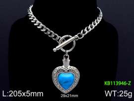 Stainless Steel Stone Bracelet