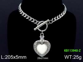 Stainless Steel Stone Bracelet