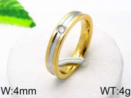 Stainless Steel Stone&Crystal Ring