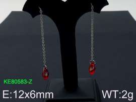 Stainless Steel Stone&Crystal Earring