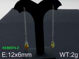 Stainless Steel Stone&Crystal Earring