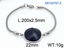 Stainless Steel Stone Bracelet