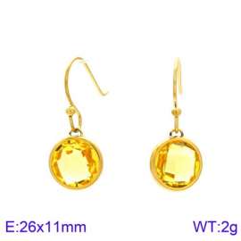 Stainless Steel Stone&Crystal Earring