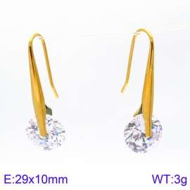 Stainless Steel Stone&Crystal Earring