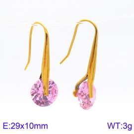 Stainless Steel Stone&Crystal Earring