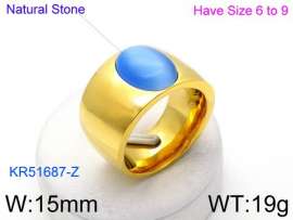 Stainless Steel Stone&Crystal Ring