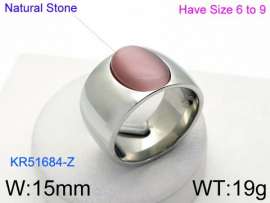 Stainless Steel Stone&Crystal Ring