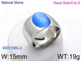 Stainless Steel Stone&Crystal Ring