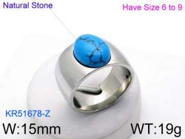 Stainless Steel Stone&Crystal Ring