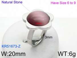 Stainless Steel Stone&Crystal Ring