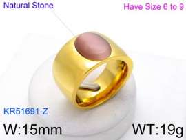 Stainless Steel Stone&Crystal Ring