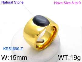 Stainless Steel Stone&Crystal Ring