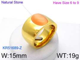 Stainless Steel Stone&Crystal Ring