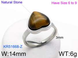 Stainless Steel Stone&Crystal Ring