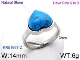 Stainless Steel Stone&Crystal Ring