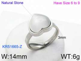 Stainless Steel Stone&Crystal Ring