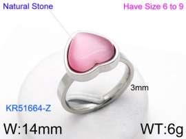 Stainless Steel Stone&Crystal Ring