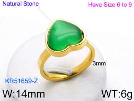 Stainless Steel Stone&Crystal Ring