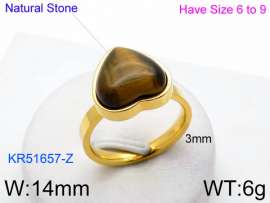Stainless Steel Stone&Crystal Ring