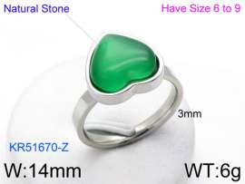 Stainless Steel Stone&Crystal Ring