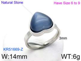 Stainless Steel Stone&Crystal Ring