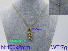 Stainless Steel Stone & Crystal Necklace