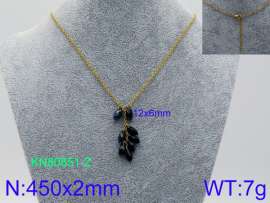 Stainless Steel Stone & Crystal Necklace