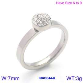 Stainless Steel Stone&Crystal Ring