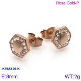 Stainless Steel Stone&Crystal Earring