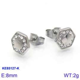 Stainless Steel Stone&Crystal Earring