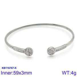 Stainless Steel Stone Bangle