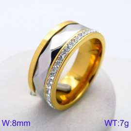 Stainless Steel Stone&Crystal Ring