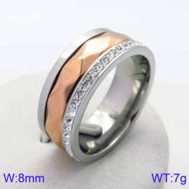 Stainless Steel Stone&Crystal Ring